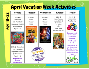 April VacationWeek2016