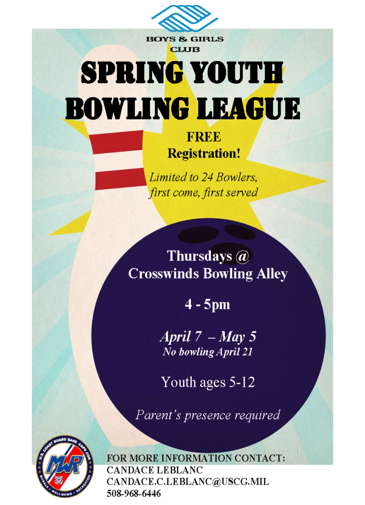 Youth Bowling Spring 2016 USCG Base Cape Cod MWR