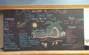 snack shack menu board