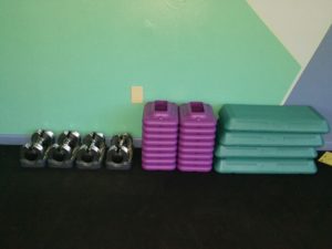 steps and weights