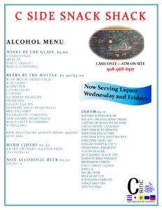 C Side Alcohol Menu
