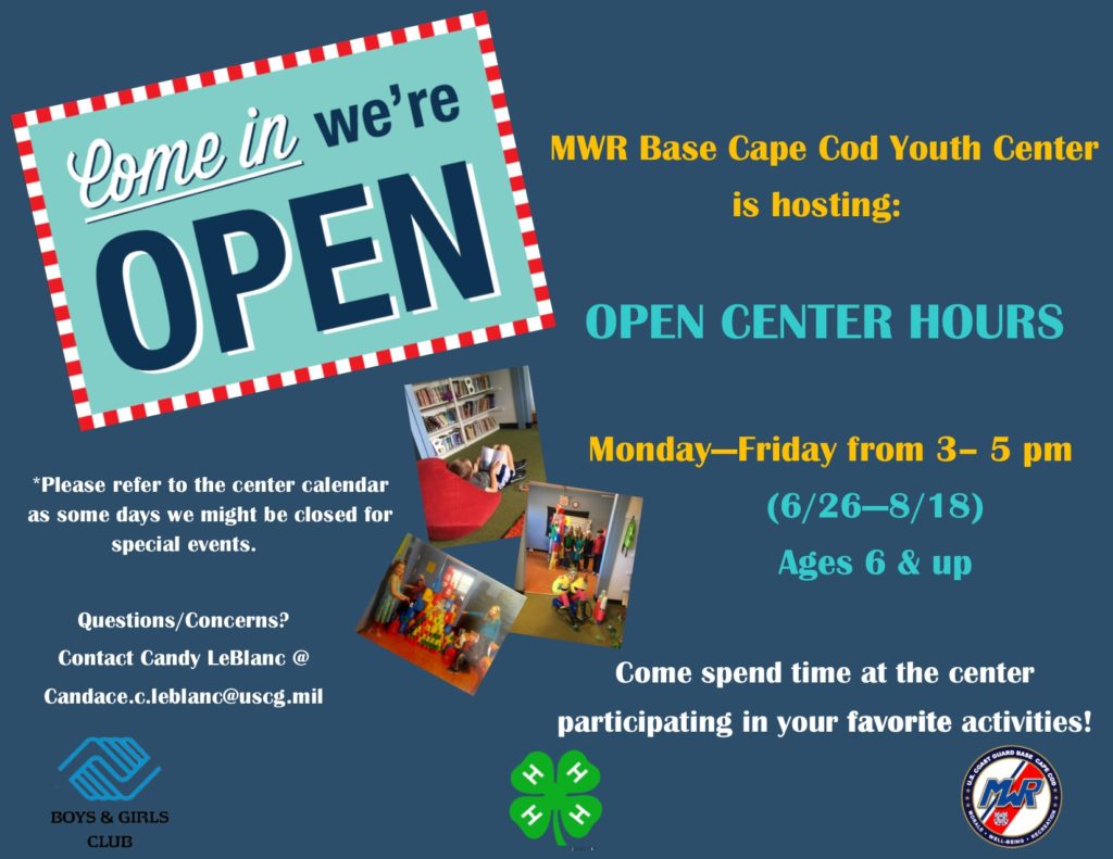 Open Center Flyer USCG Base Cape Cod MWR