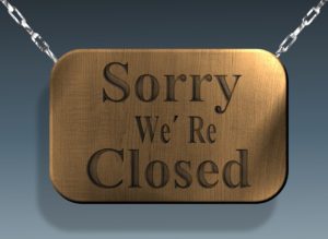 sorry we're closed
